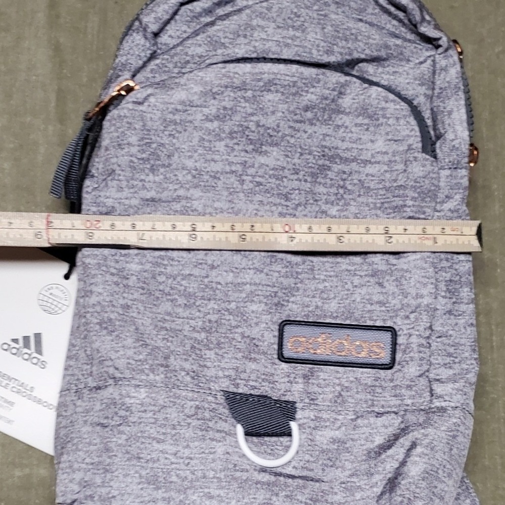 Adidas Essentials Convertible Crossbody Backpack Jersey Grey Rose Gold LP7787 - Picture 7 of 10
